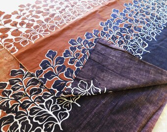 Vintage, Block Print, Cotton Fabric, 104" x 34", 2.8 Yards