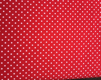 Polka Dot Fabric - Rose & Hubble - Bright Red