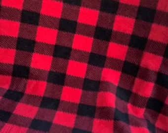 Red Buffalo Plaid Blanket, Red and Black Check Blanket, Pet / Dog Blanket, Small Blanket, Throw Blanket, Fleece Blanket, Dog Accessories