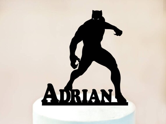 Black Panther Cake TopperBlack Panther Birthday cake