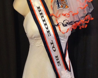 Detroit Tigers Bachelorette Sash Bachelorette Veil