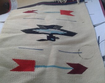 Small Vintage Native American Thunderbird Rug