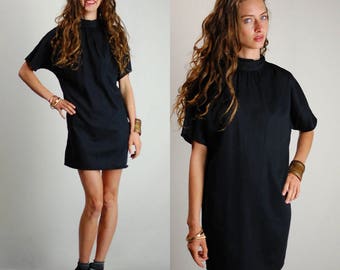 Vintage Dress / Vintage Black Dress / Vintage Mini Dress / Little Black Dress / 90s Dress / Grunge Dress / Vintage 90s Dress / Medium Large