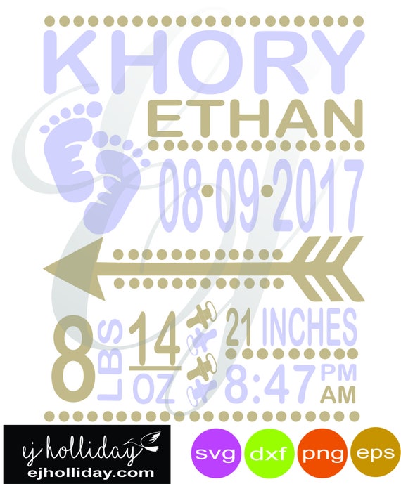 Download Baby Boy Birth Announcement svg dxf eps png Digital Cutting