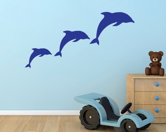 Dolphins wall stickers - Dolphin pod / family wall decals