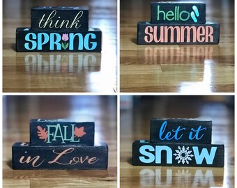 Wood stacking blocks | Etsy