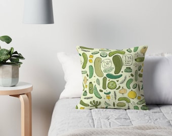 Pickle pillow - throw pillow case cushion cover pillow cover pillowcase