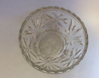 Cut glass sugar bowl