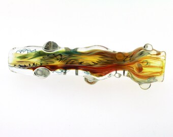 Ashmere Glassworks Hand Blown Glass Smoking Pipe Borosilicate insideout chillum #38