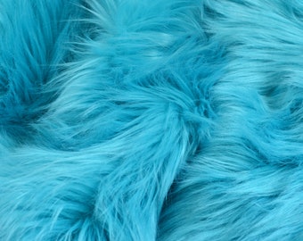 Turquoise Faux Fur Craft Squares, Turquoise Fur Fabric, Turquoise Faux Fur Fabric, Turquoise Fur, Light Blue Fur, Fake Fur, Turquoise Fur