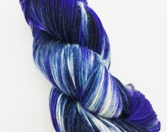 Superwash 4ply wool/nylon, sock yarn, Hand Dyed, 100g