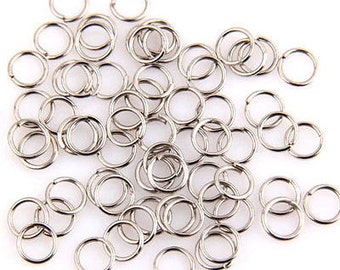 Jump Rings-6mm-dull silver-100 PCS