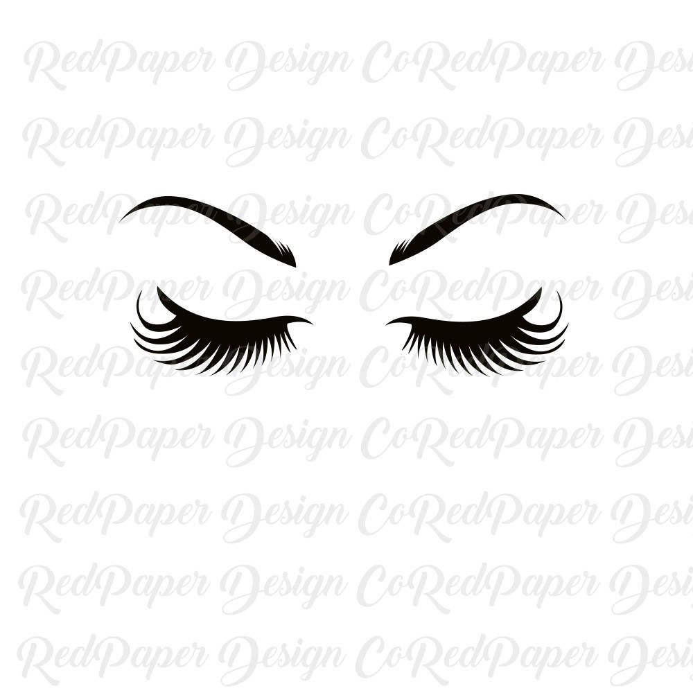 Download SVG Eyelashes Eyebrows Bundle Cut File Modern Anastasia