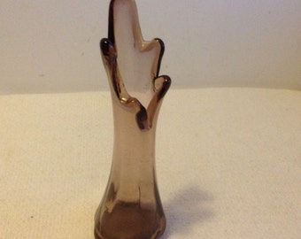 Vintage Modern Art Glass Vase. Stretch or Swung Glass. Modernist Design.