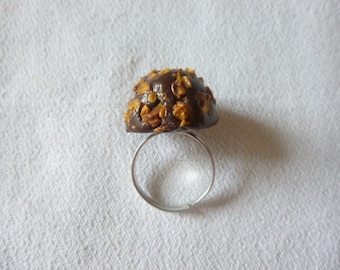 Ring adjustable hazelnut chocolate candy