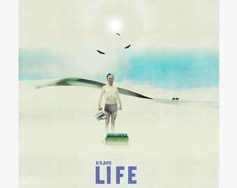 Enjoy life 6 - collage - mixed media - vintage - 29,7 x 29,7 cm