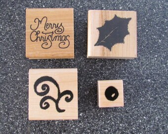 Stamp Set S221 HOLLY CHRISTMAS - CTMH - Retired