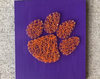 Clemson String Art, Clemson Tigers, Clemson Gift, Clemson Christmas, Clemson Student, Clemson Decal, Clemson Sign, Clemson Football