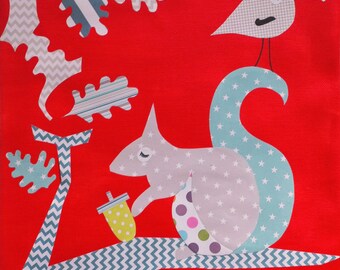 Child/baby room, wall decor, squirrel painting.