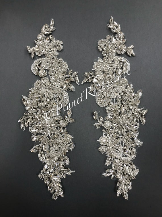 Crystal Lace Applique Pair #LA-1
