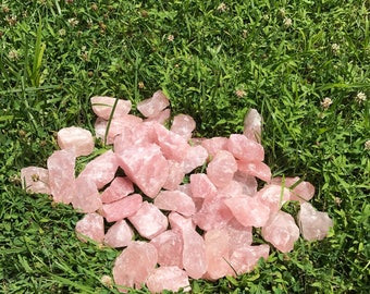 Rose Quartz rough chunks - 5 lbs - Brazil