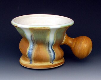 STONEWARE SHAVING MUG #9 - Ceramic Shaving Bowl - Shaving Cup - Lather - Shaving Soap - Shaving Dish - Wet Shave - Shaving Supplies