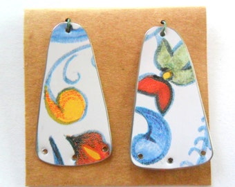 Recycled Jewelry Tin Earring Findings Pair