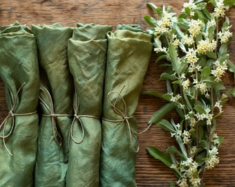 Naturally dyed playsilk {osage orange + indigo}