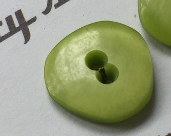 Vintage Buttons - green plastic