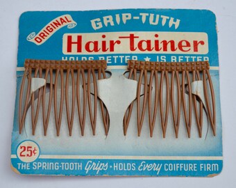 vintage hair comb - Grip Tuth Hair tainer hair combs