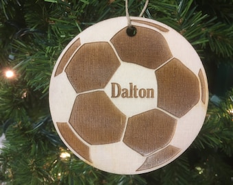 Soccer Ball Personalized Christmas Ornament