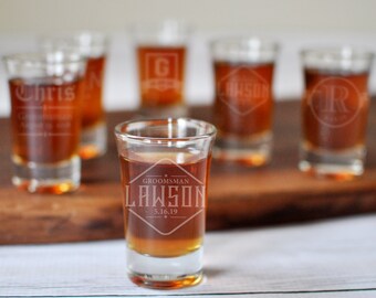 Custom Shot Glasses - Groomsmen Proposal - Groomsman Gift