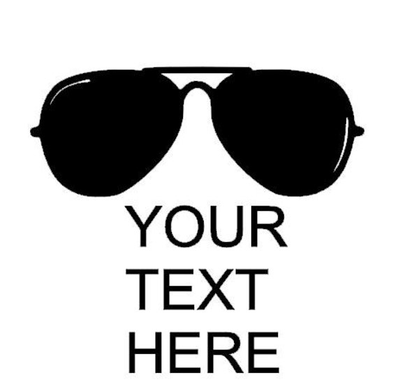 Aviator/Sunglasses DIY Vinyl Decals Wine Beer Coffee Pilsner