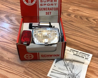 Schwinn Super Sport Generator Light Set 1970's NOS MIB