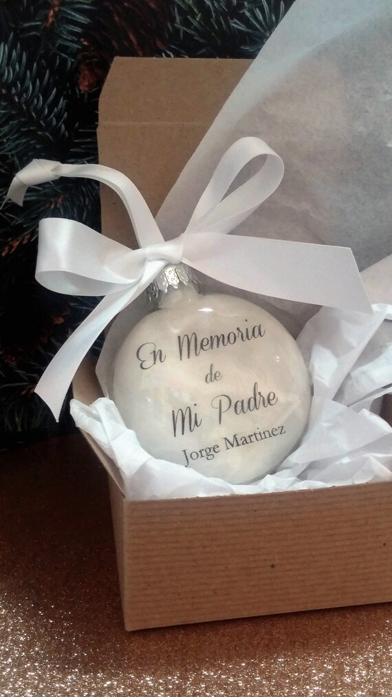 Father Memorial Ornament in Spanish En Memoria de Mi Padre