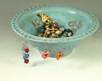 Jewelry bowl & earring holders apx 50 holes