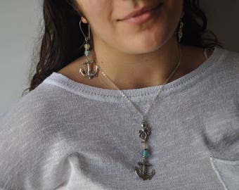The Sea set: necklace and earrings