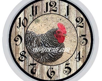 Chicken Hen Rooster Custom Made Wall Clock