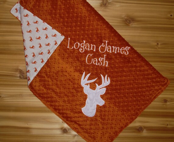 Buck Blanket Personalized Minky Baby Blanket with