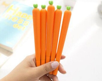 Cute Carrot Gel Pen - Cute Stationery, kawaii pens.