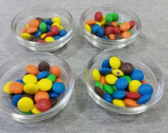 Glass Bowl / Set of 4 Small Glass Mixing Bowls /Clear Glass bowls /Nesting Bowls/ Measuring Bowls/Microwave Dishwasher Safe