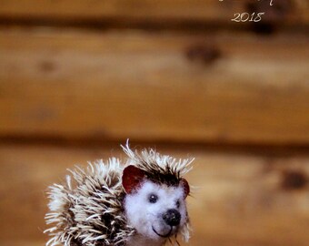 needle felted miniature hedgehog , felted hedgehog, needle felted hedgehog, felted toy