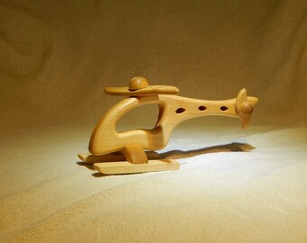 Wood helicopter toy Waldorf Educational Toy Eco Wooden toy
