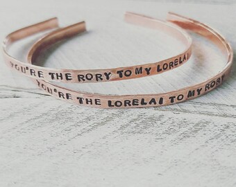 Gilmore Girls jewelry, Gilmore girls,Gilmore Girls cuffs (pair), you're the Lorelai to my Rory, you're the Lorelai to my Sookie