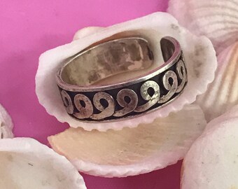 Vintage 925 silver midi ring L043