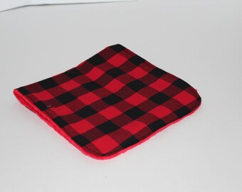 Minky Burp Cloth Buffalo Plaid