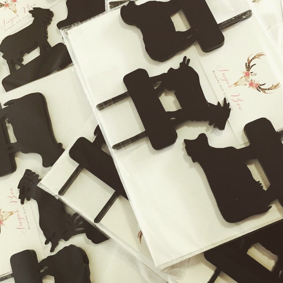 Farm Animal Cheese Markers Black Acrylic Washable Rewritable