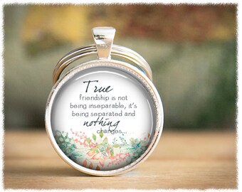 Long Distance Friendship Gift • Best Friend Keychain • Friendship Keyring • Gift For Her • Best Friend Gift