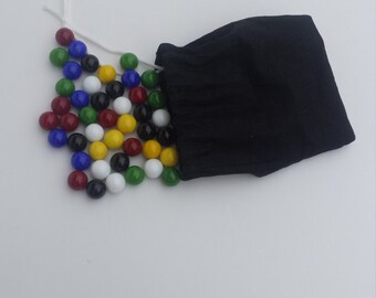Full Set Replacement Marbles For Chinese Checkers With Pouch