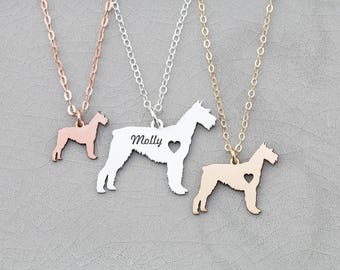 Schnauzer Necklace • Dog Gift • Custom Dog Necklace • Dog Lover Gift • Gold Dog Pendant • Schnauzer Gift Pet Gift Schnauzer Charm